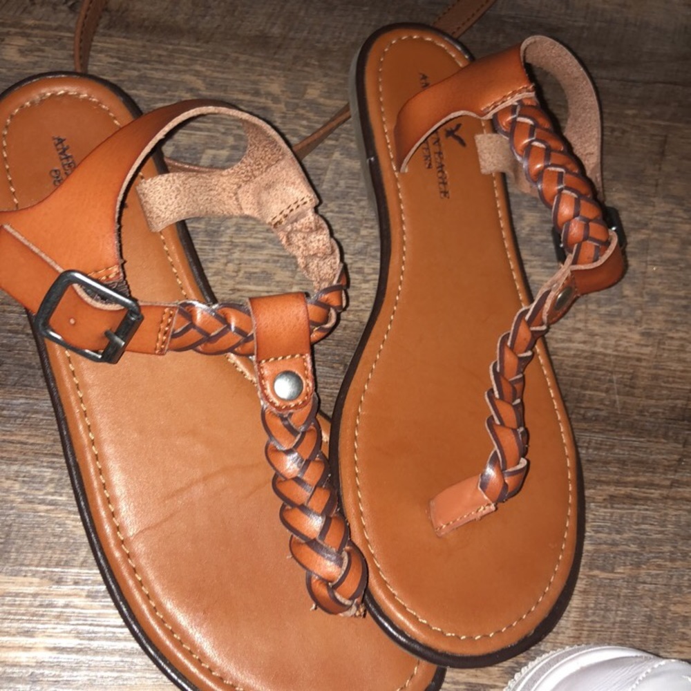 Tan sandals American Eagle brand